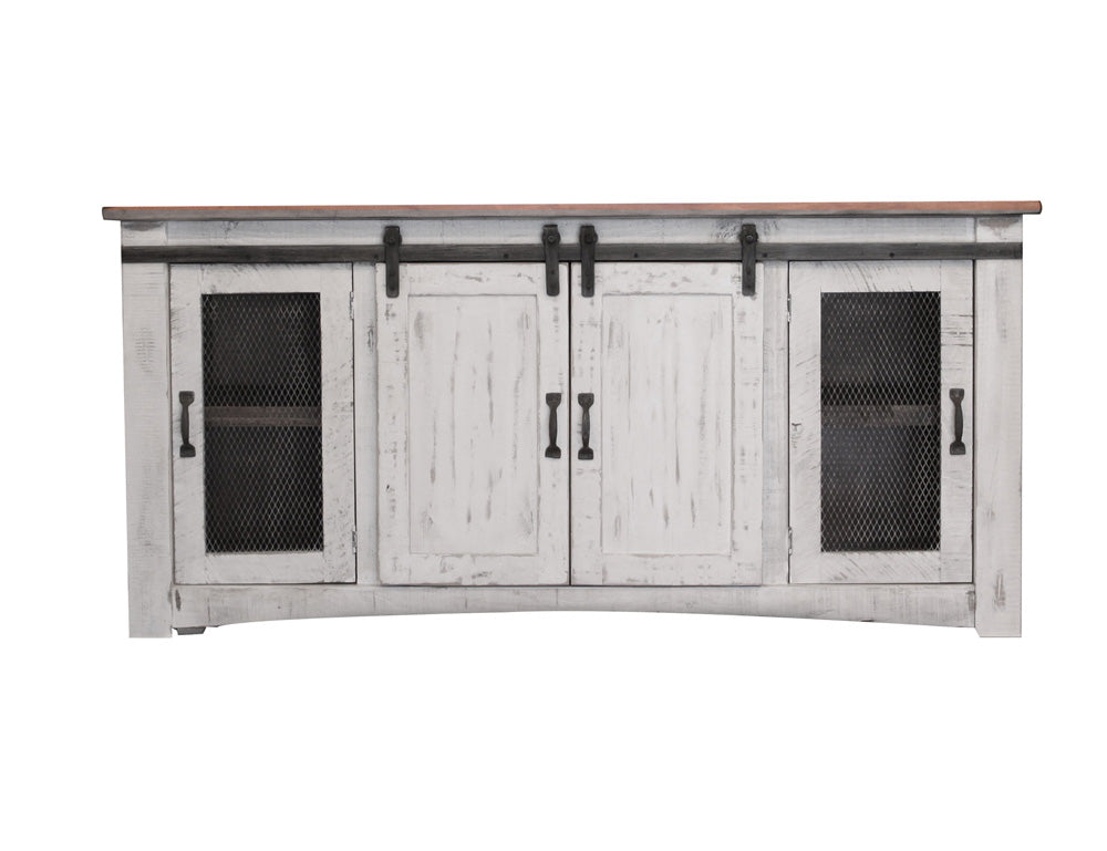 IFD - Pueblo White 70in TV Stand w/4 doors & Shelves - IFD360STAND-70 view 1