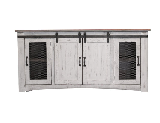 IFD - Pueblo White 70in TV Stand w/4 doors & Shelves - IFD360STAND-70 view 1