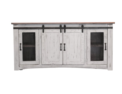 IFD - Pueblo White 70in TV Stand w/4 doors & Shelves - IFD360STAND-70 view 2
