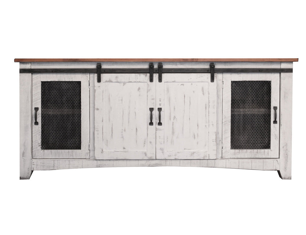 IFD - Pueblo White 80in TV Stand w/4 doors & Shelves - IFD360STAND-80 view 1