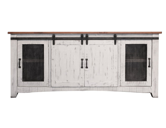 IFD - Pueblo White 80in TV Stand w/4 doors & Shelves - IFD360STAND-80 view 2