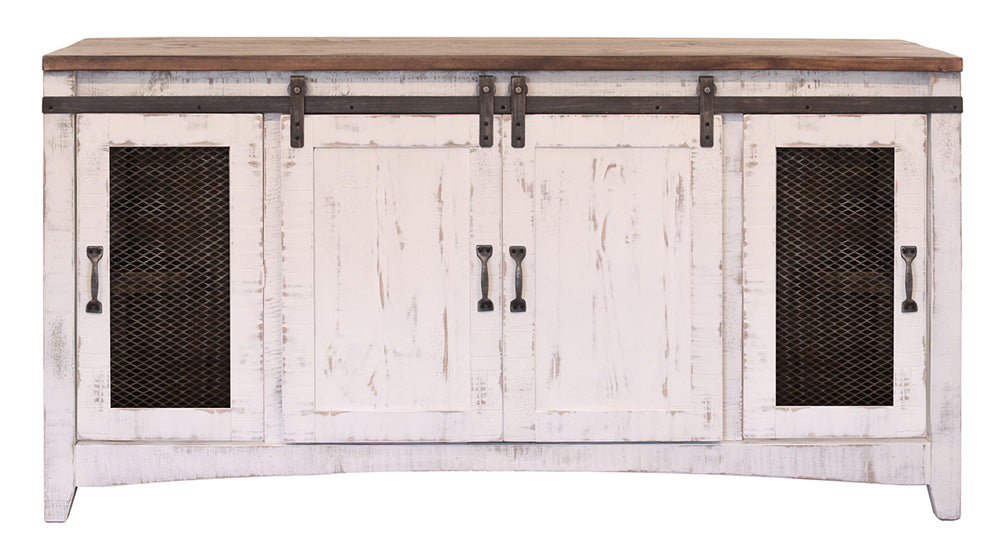 IFD - Pueblo White TV-Stand w/4 Doors - IFD360STAND view 1