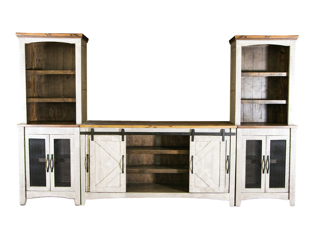 IFD - Pueblo White TV-Stand w/4 Doors - IFD360STAND view 2