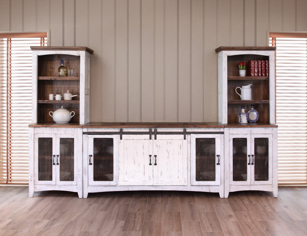 IFD - Pueblo White TV-Stand w/4 Doors - IFD360STAND view 3