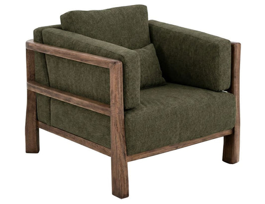 IFD - Roots - Wooden Frame & Base, Armchair in Olive - IUP673-ACH-111 view 1