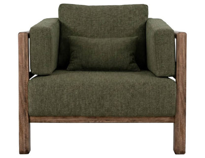 IFD - Roots - Wooden Frame & Base, Armchair in Olive - IUP673-ACH-111 view 2