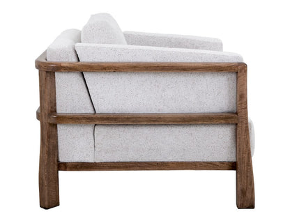 IFD  - Roots  - Wooden Frame & Base, Armchair  - White Faux Leather  - IUP673-ACH-184 view 3