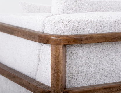 IFD  - Roots  - Wooden Frame & Base, Armchair  - White Faux Leather  - IUP673-ACH-184 view 8