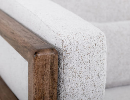 IFD  - Roots  - Wooden Frame & Base, Armchair  - White Faux Leather  - IUP673-ACH-184 view 9