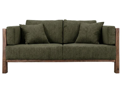 IFD - Roots - Wooden Frame, Upholstered Loveseat in Olive - IUP673-LOV-111 view 2
