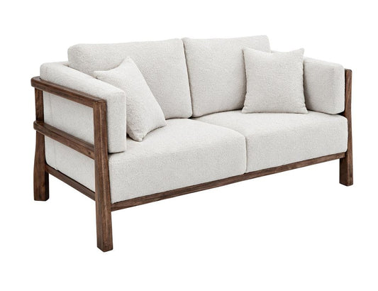 IFD - Roots - Wooden Frame, Upholstered Loveseat in Pearl - IUP673-LOV-101 view 1