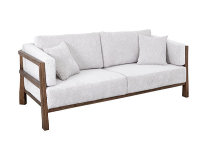 IFD  - Roots  - Wooden Frame, Upholstered Loveseat  - White Faux Leather  - IUP673-LOV-184 view 1
