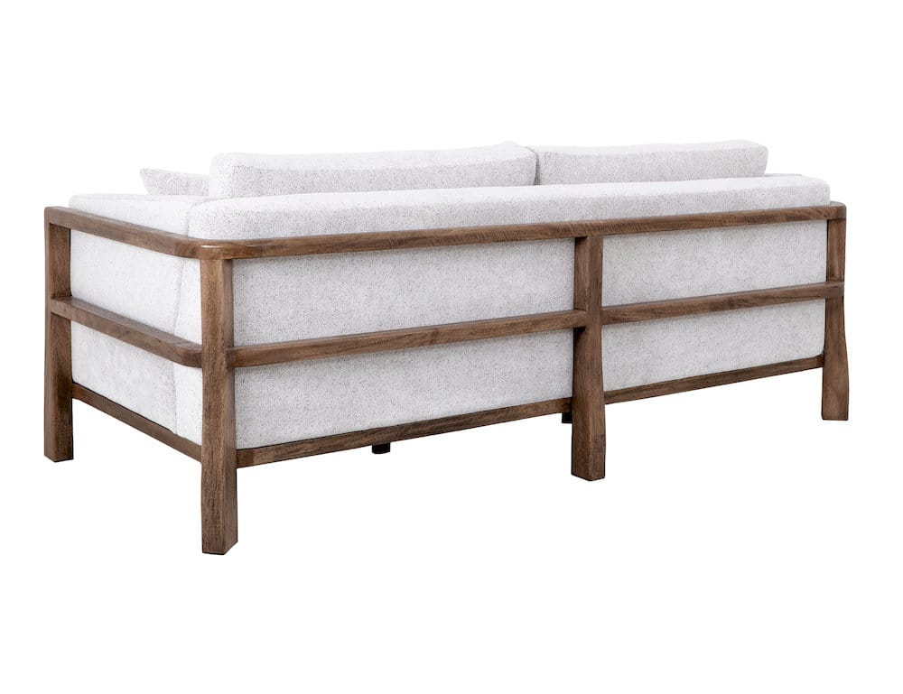 IFD  - Roots  - Wooden Frame, Upholstered Sofa  - White Faux Leather  - IUP673-SOF-184 view 3