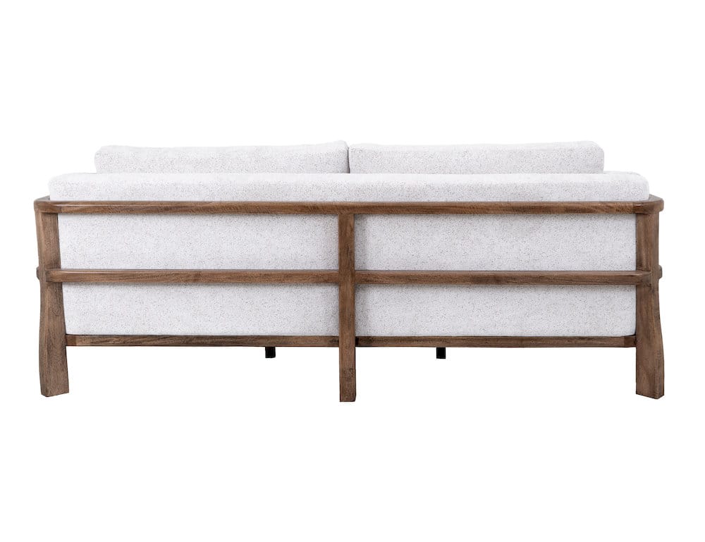 IFD  - Roots  - Wooden Frame, Upholstered Sofa  - White Faux Leather  - IUP673-SOF-184 view 4