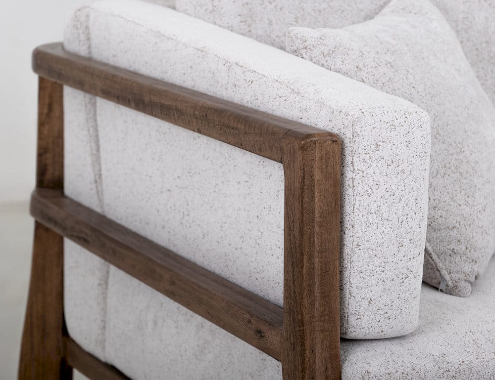 IFD  - Roots  - Wooden Frame, Upholstered Sofa  - White Faux Leather  - IUP673-SOF-184 view 9