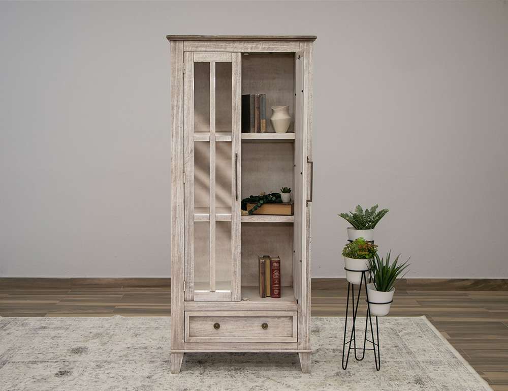 IFD - Sahara - 1 Drawer 2 Glass Doors Cabinet - IFD2951CAB veiw 3