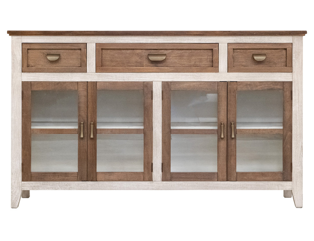 IFD - Sahara 3 Drawer, 4 Doors Console, Brown Finish - IFD2951CNSBN view 2