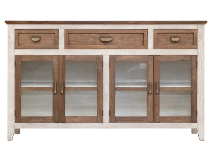 IFD - Sahara 3 Drawer, 4 Doors Console, Brown Finish - IFD2951CNSBN view 2