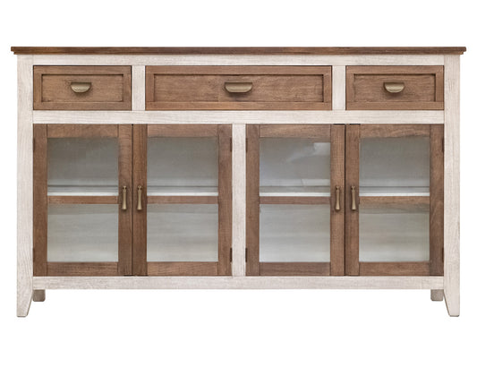 IFD - Sahara 3 Drawer, 4 Doors Console, Brown Finish - IFD2951CNSBN view 2