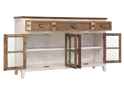 IFD - Sahara 3 Drawer, 4 Doors Console, Brown Finish - IFD2951CNSBN view 3