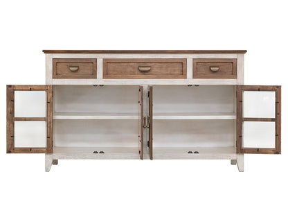 IFD - Sahara 3 Drawer, 4 Doors Console, Brown Finish - IFD2951CNSBN view 4
