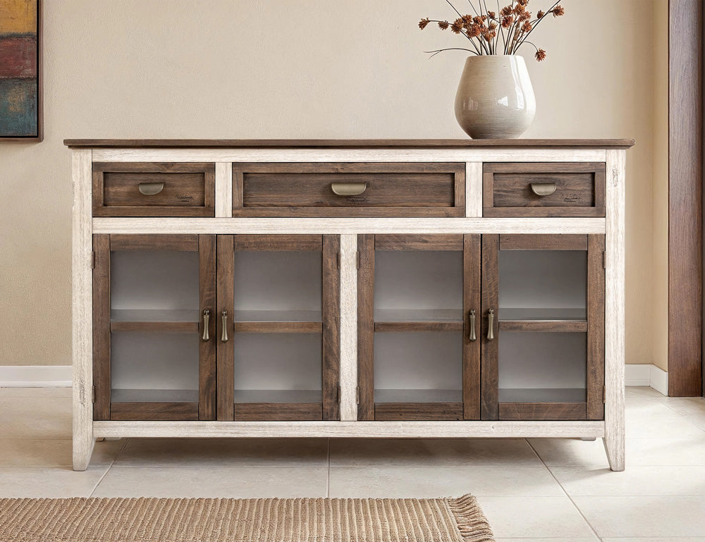 IFD - Sahara 3 Drawer, 4 Doors Console, Brown Finish - IFD2951CNSBN view 5