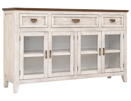 IFD - Sahara 3 Drawer, 4 Doors Console, White Finish - IFD2951CNSWT view 1