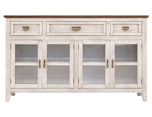 IFD - Sahara 3 Drawer, 4 Doors Console, White Finish - IFD2951CNSWT view 2