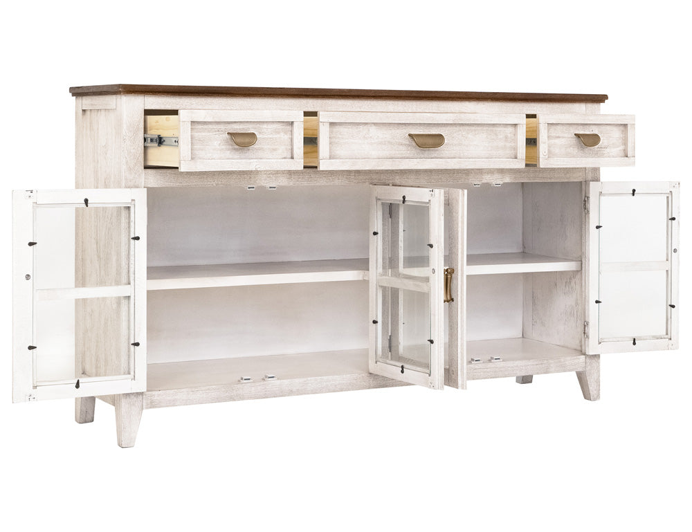 IFD - Sahara 3 Drawer, 4 Doors Console, White Finish - IFD2951CNSWT view 3