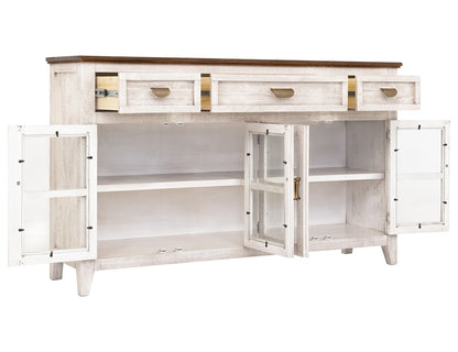 IFD - Sahara 3 Drawer, 4 Doors Console, White Finish - IFD2951CNSWT view 3