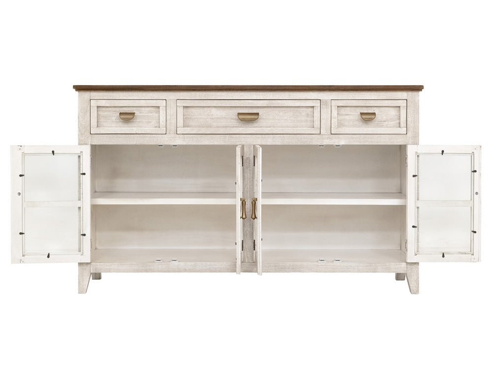 IFD - Sahara 3 Drawer, 4 Doors Console, White Finish - IFD2951CNSWT view 4