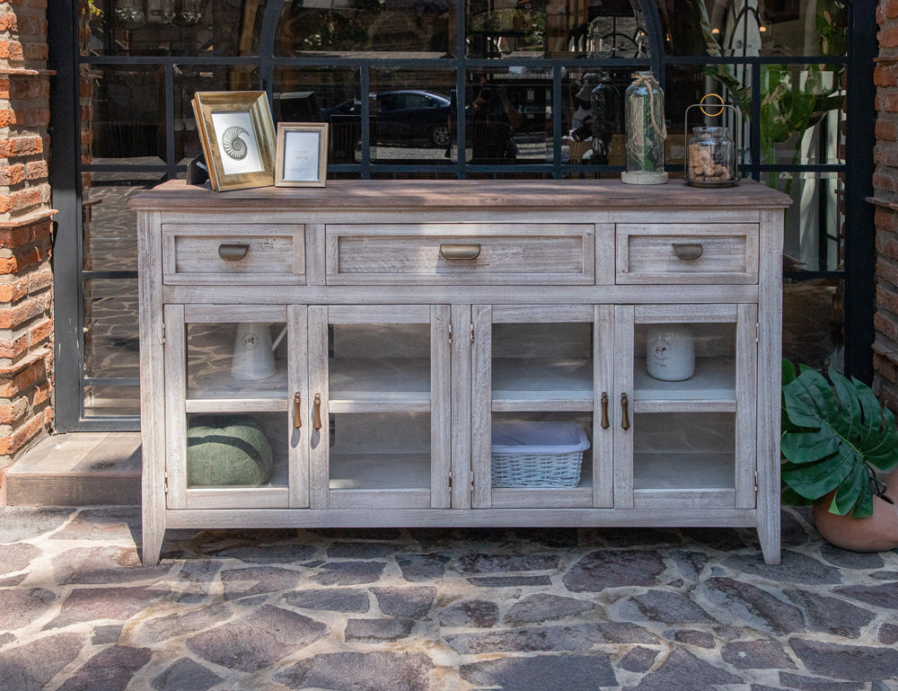 IFD - Sahara 3 Drawer, 4 Doors Console, White Finish - IFD2951CNSWT view 5