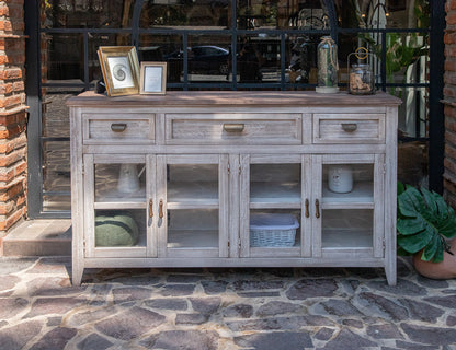 IFD - Sahara 3 Drawer, 4 Doors Console, White Finish - IFD2951CNSWT view 5