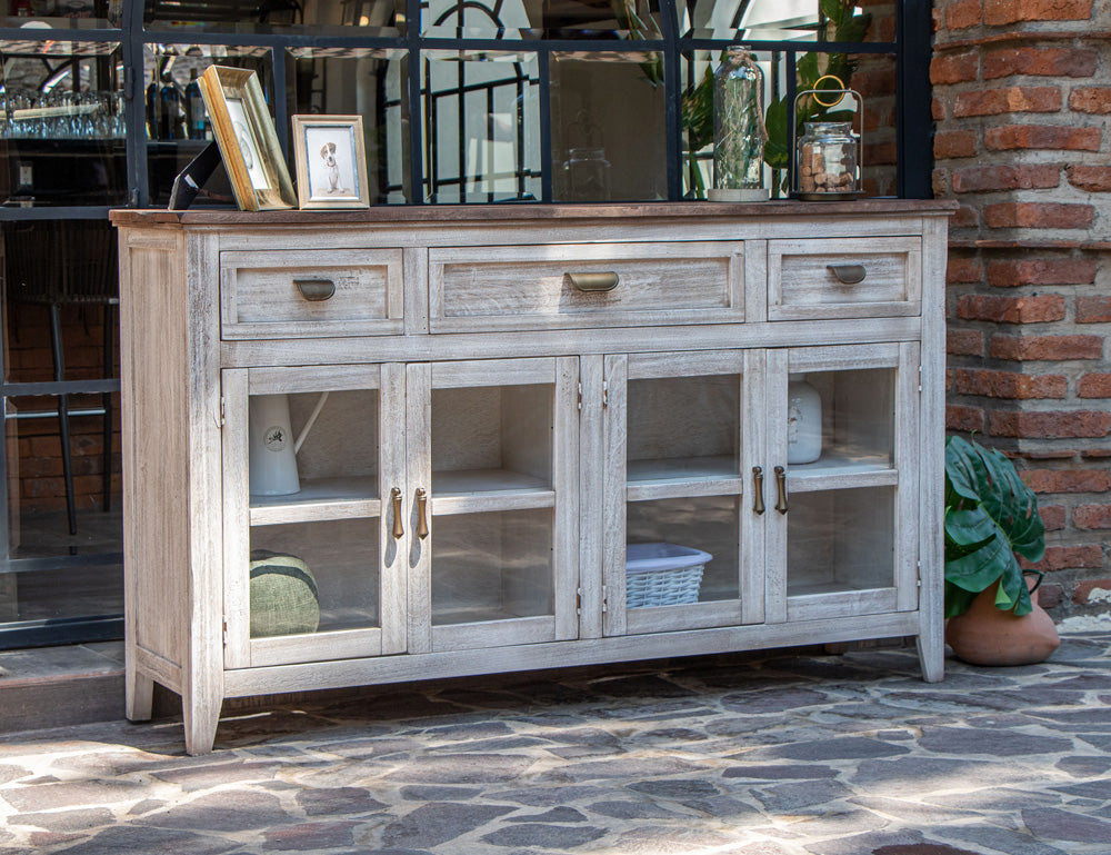 IFD - Sahara 3 Drawer, 4 Doors Console, White Finish - IFD2951CNSWT view 6