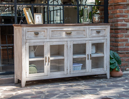 IFD - Sahara 3 Drawer, 4 Doors Console, White Finish - IFD2951CNSWT view 6