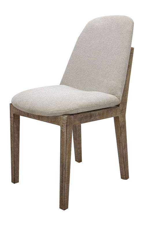 IFD - Sahara Upholstered Chair Beige Fabric & Wooden Base (Set of 2) - IFD2952CHUBG veiw 1