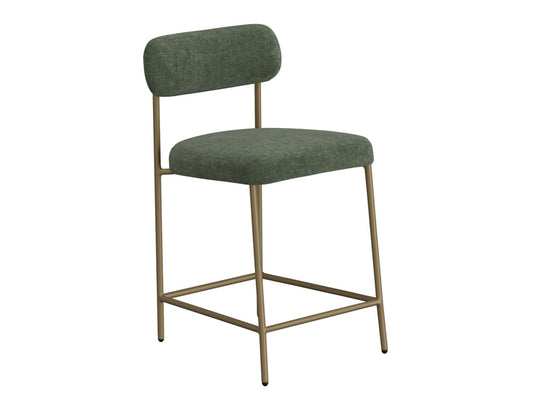 IFD - Salamanca - Wooden Frame & Metal Base, 24in Upholstered Barstool - IUP801-BST24-111 view 1