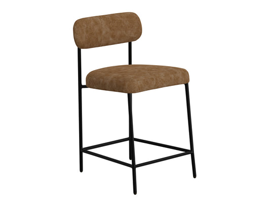 IFD - Salamanca - Wooden Frame & Metal Base, 24in Upholstered Barstool - IUP801-BST24-202 view 1