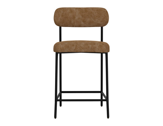 IFD - Salamanca - Wooden Frame & Metal Base, 24in Upholstered Barstool - IUP801-BST24-202 view 2