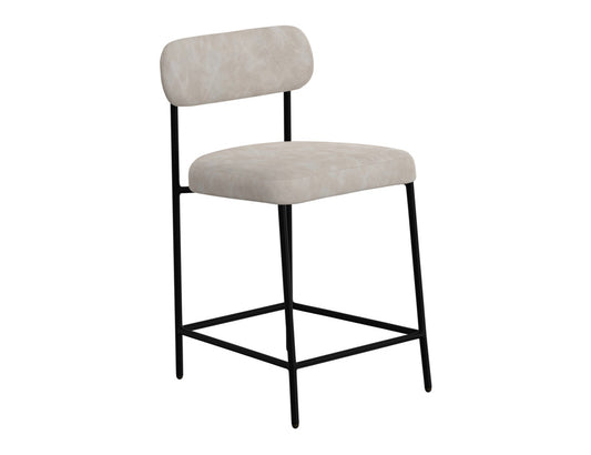 IFD - Salamanca - Wooden Frame & Metal Base, 24in Upholstered Barstool - IUP801-BST24-210 view 1