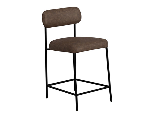 IFD - Salamanca - Wooden Frame & Metal Base, 24in Upholstered Barstool - IUP801-BST24-212 view 1