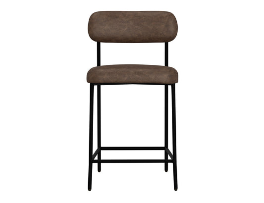 IFD - Salamanca - Wooden Frame & Metal Base, 24in Upholstered Barstool - IUP801-BST24-212 view 2