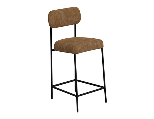 IFD - Salamanca - Wooden Frame & Metal Base, 30in Upholstered Barstool - IUP801-BST30-202 view 1