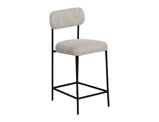 IFD - Salamanca - Wooden Frame & Metal Base, 30in Upholstered Barstool - IUP801-BST30-210 view 1