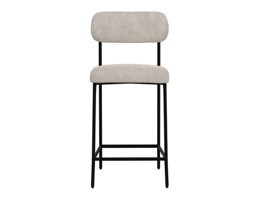IFD - Salamanca - Wooden Frame & Metal Base, 30in Upholstered Barstool - IUP801-BST30-210 view 2
