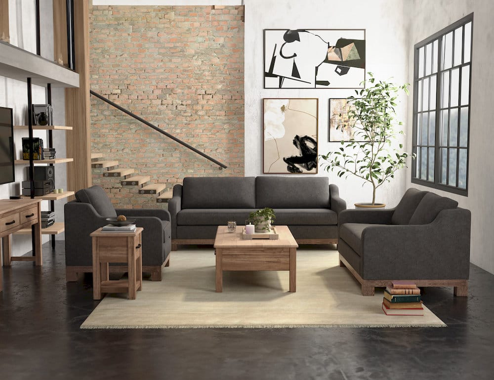 IFD  - Samba  - Wooden Frame & Base, Armchair  - Gray  - IUP298-ACH-121 view 4