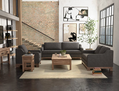 IFD  - Samba  - Wooden Frame & Base, Armchair  - Gray  - IUP298-ACH-121 view 4