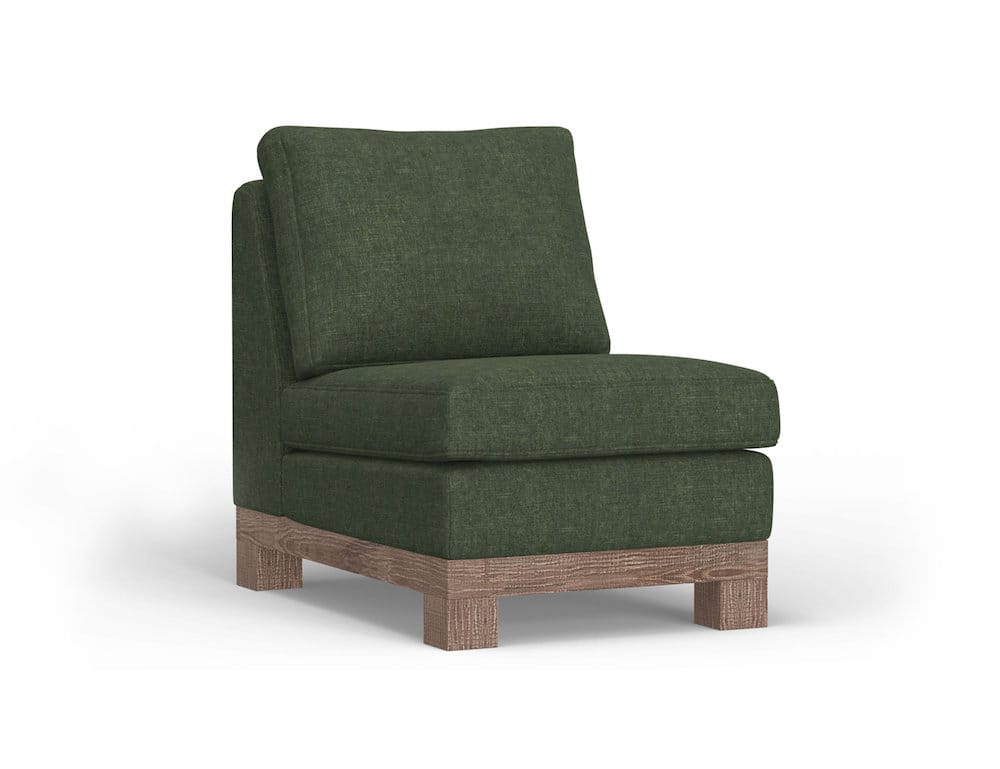 IFD  - Samba  - Wooden Frame & Base, Armless Chair  - Green  - IUP298-ALC-111 view 1