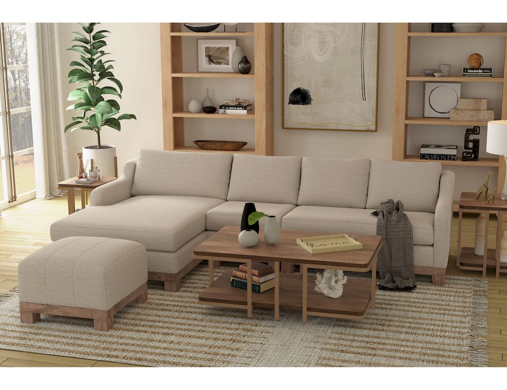 IFD  - Samba  - Wooden Frame & Base, Sectional  - Beige  - IUP298-CSE-RT-161 view 3