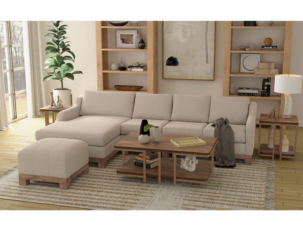 IFD  - Samba  - Wooden Frame & Base, Sectional  - Beige  - IUP298-LOV-LF-161 view 4